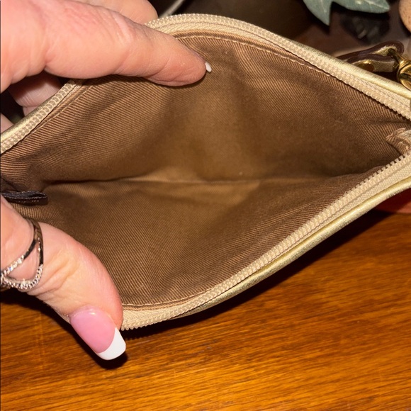 Coach Vintage Y2K Suede Patchwork Stripe Wristlet - Gold & Warm Tones - Picture 5 of 7